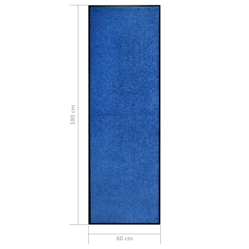 vidaXL Zerbino Lavabile Blu 60x180 cm