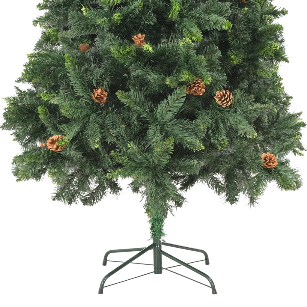 vidaXL Albero di Natale Artificiale con Pigne Verde 210 cm