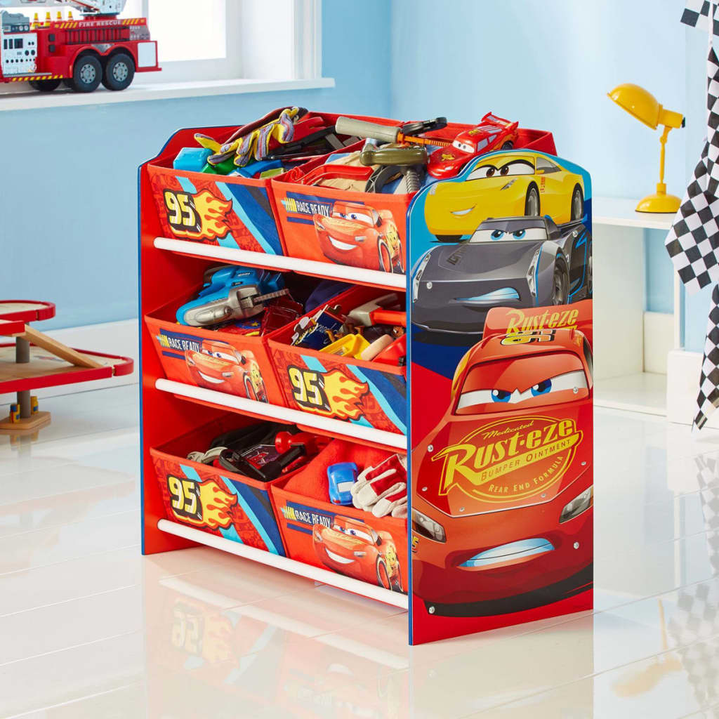 Disney Portaoggetti Per Bambini Cars Rosso 60x30x64 cm WORL320019