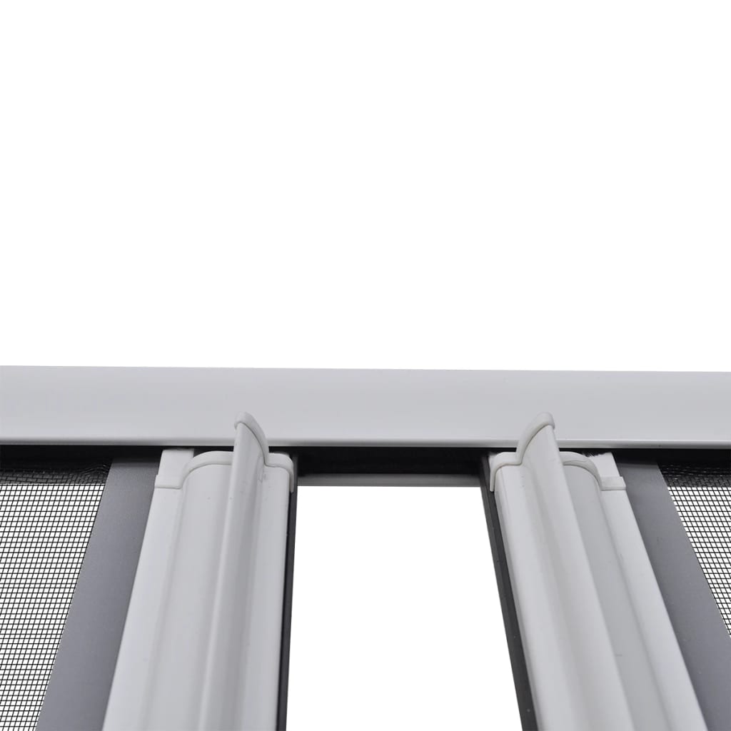 Zanzariera scorrevole per porta doppia bianca 215 x 215 cm