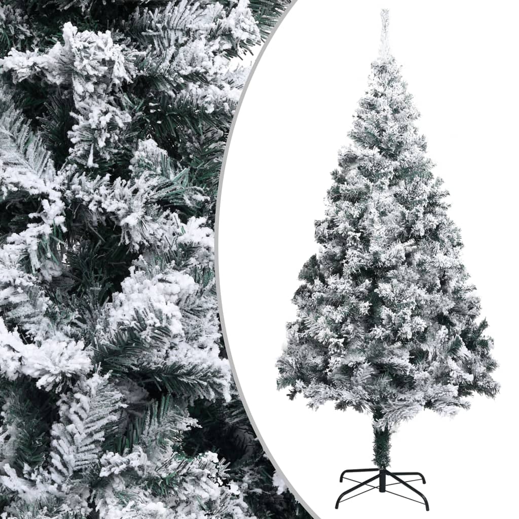 vidaXL Albero Natale Artificiale con LED Palline e Neve 300 cm Verde