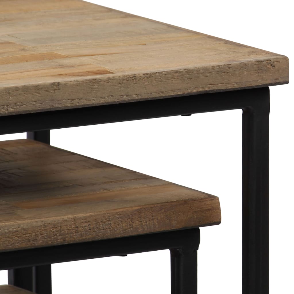VidaXL Set 3 Supporti Per Piante In Legno Di Pino Massello - Altezze 50/80/110 Cm - Fissaggio A Parete