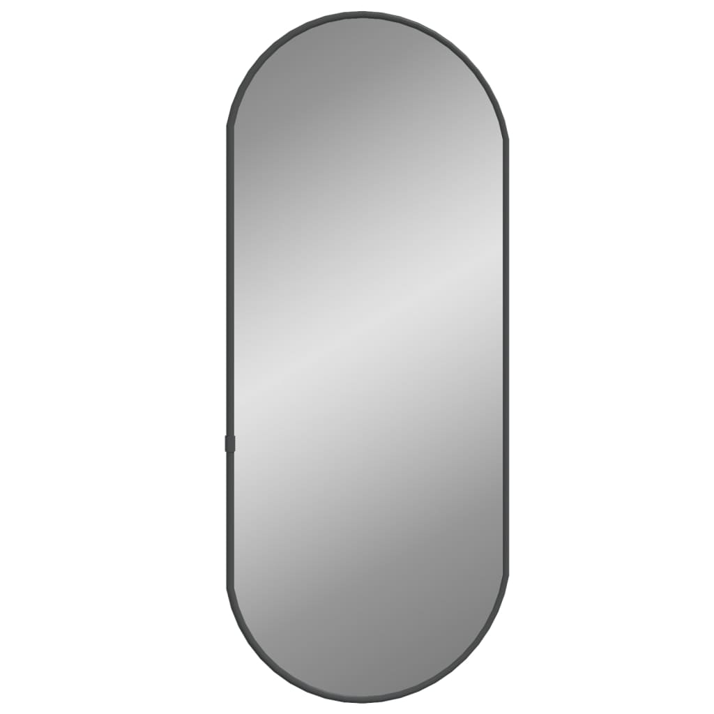 vidaXL Specchio da Parete Nero 60x25 cm Ovale