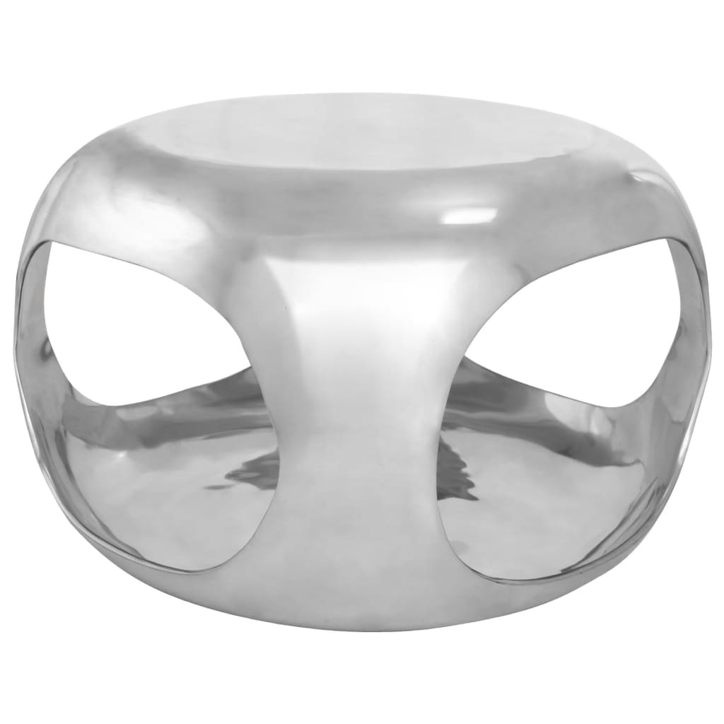 vidaXL Tavolino da Salotto in Alluminio 50x50x30 cm Argento