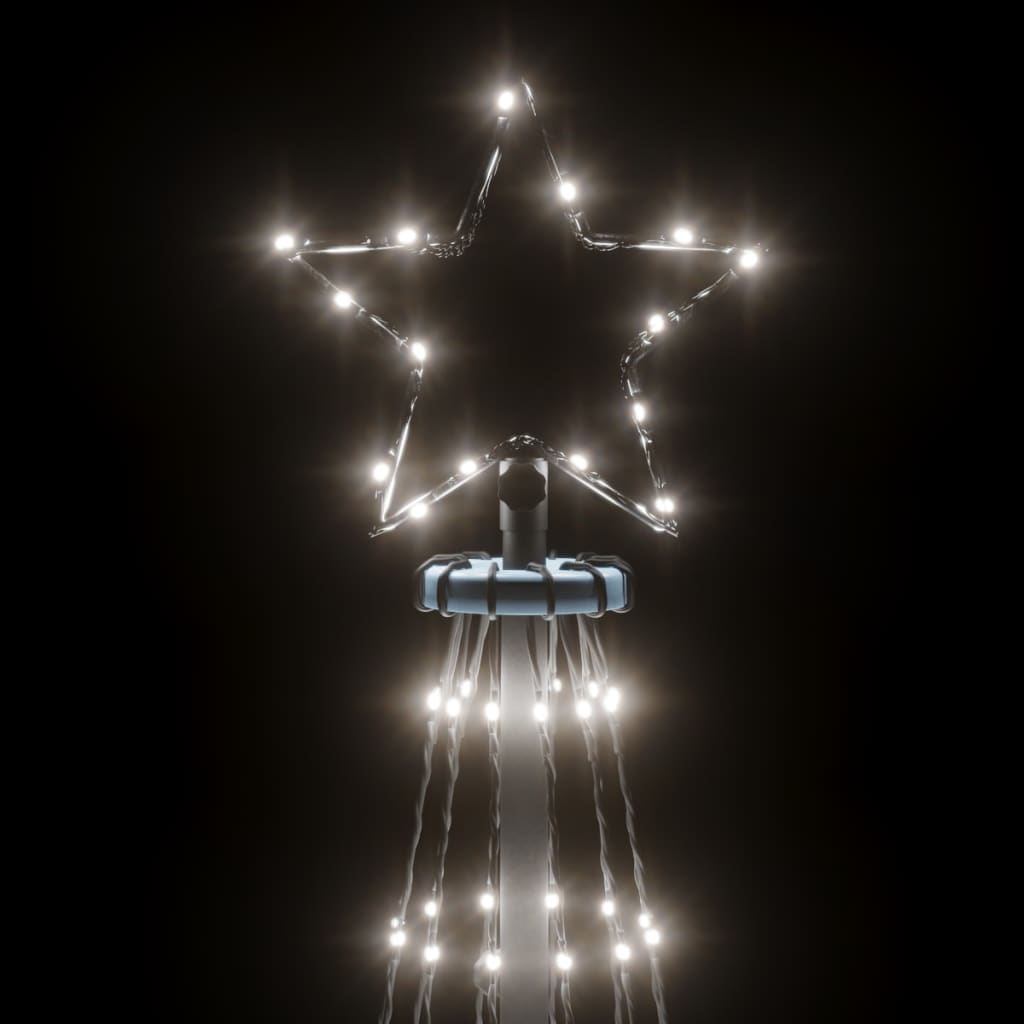 vidaXL Albero di Natale a Cono Bianco Freddo 732 LED 160x500 cm