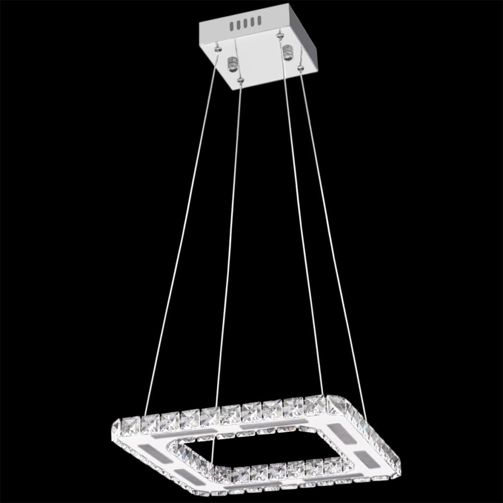 Lampadario LED cristallo quadrato 15,4 W