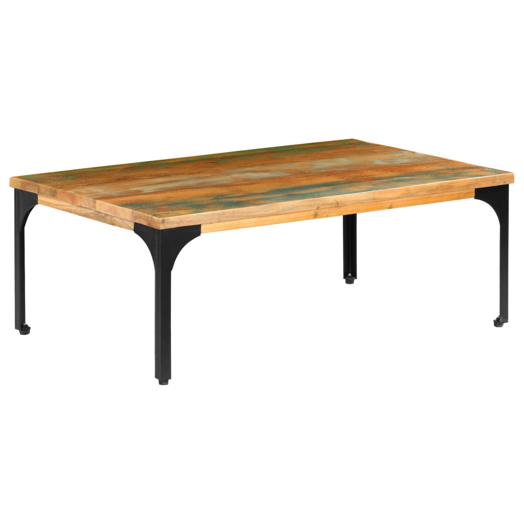 vidaXL Tavolino da Salotto 100x60x35 cm Legno Massello di Recupero