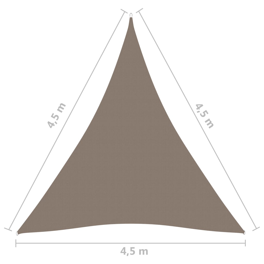 vidaXL Parasole a Vela Oxford Triangolare 4,5x4,5x4,5 m Talpa