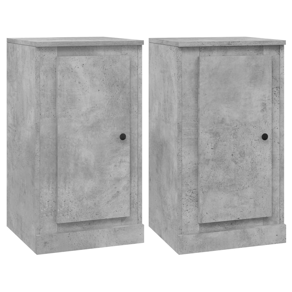 VidaXL Mobile TV Grigio Cemento 73x35,5x47,5 Cm In Legno Multistrato – Con 2 Cassetti E 2 Ripiani, Installazione Flessibile