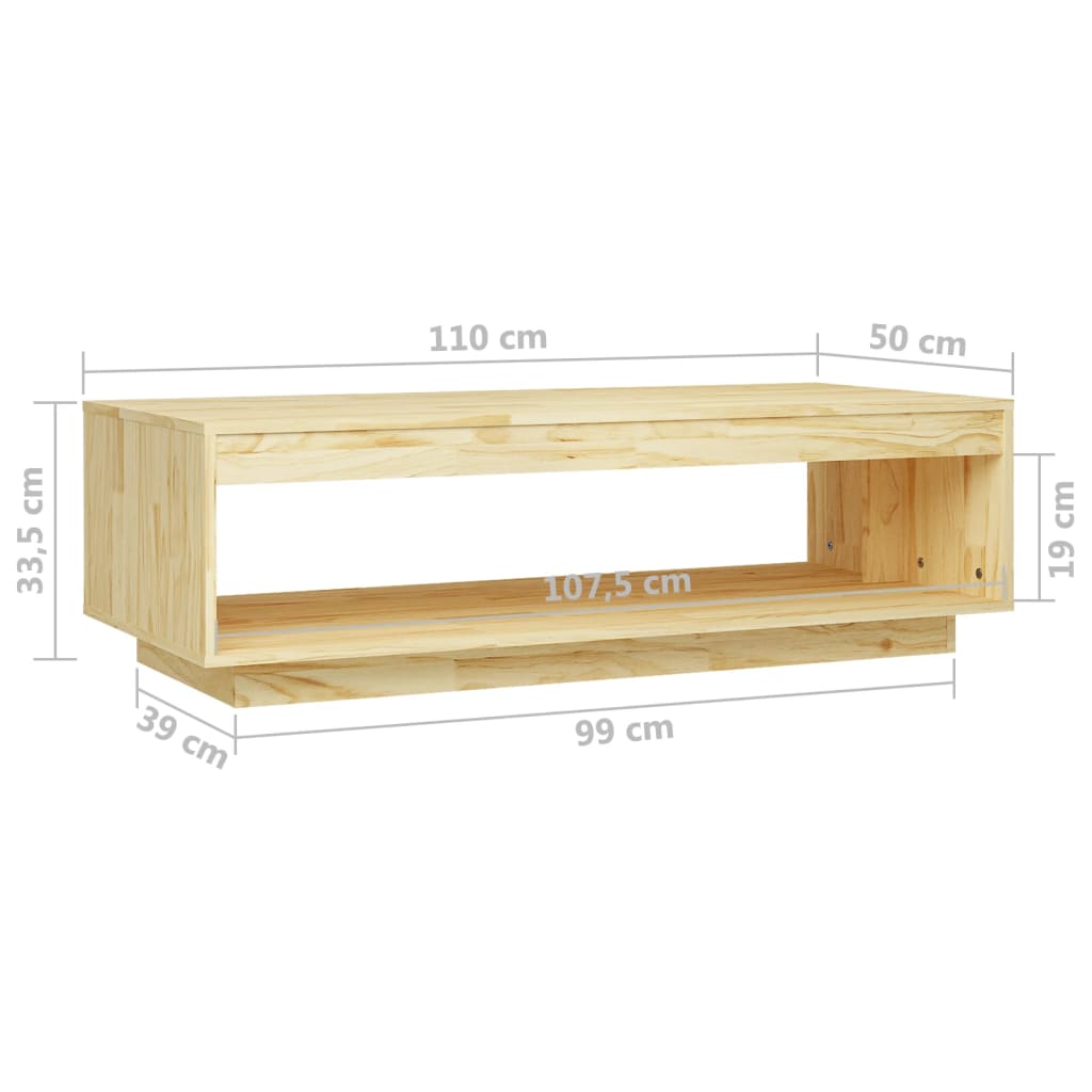 Tavolino In Legno Massello Di Pino VidaXL 50x50x49 Cm - Con - 9