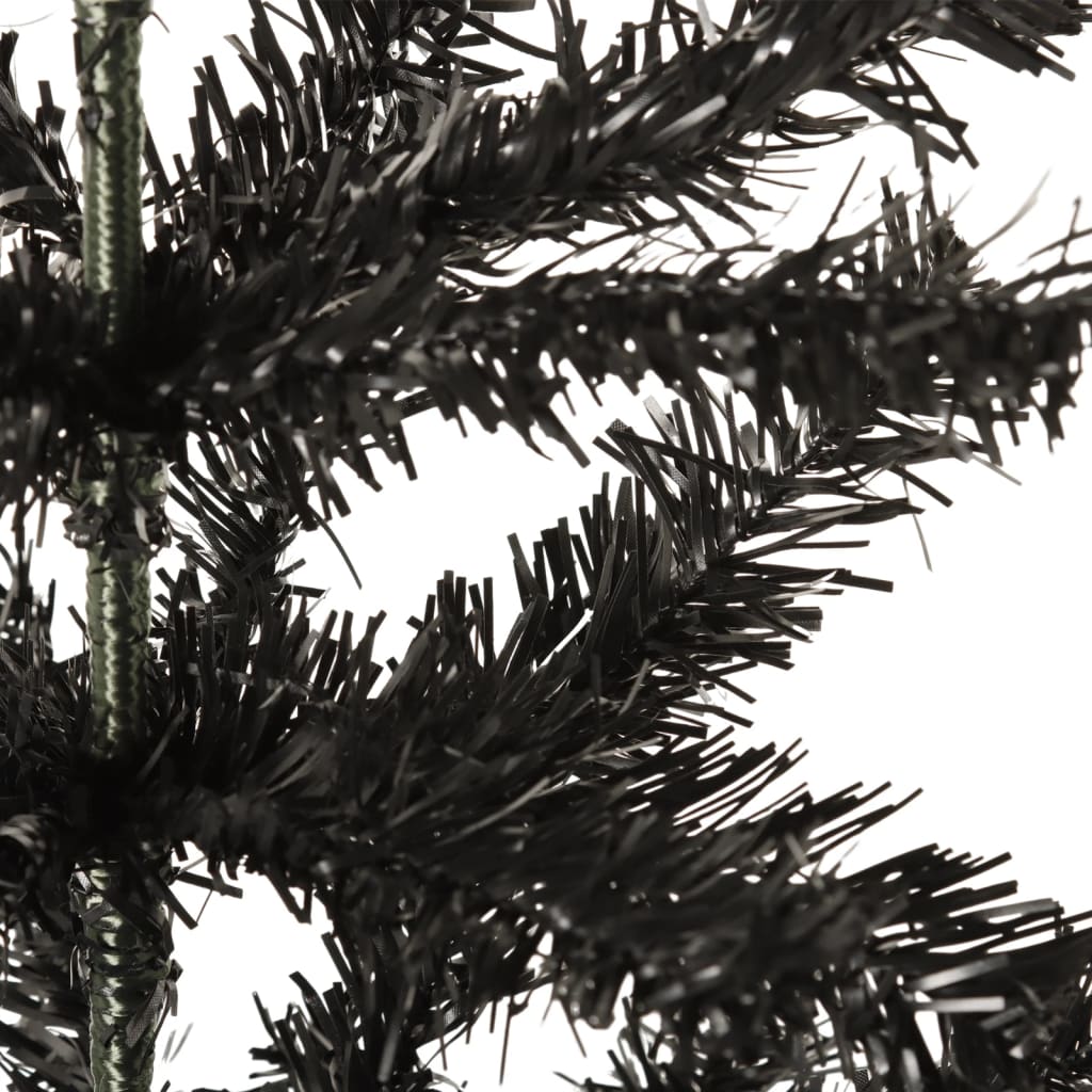 vidaXL Albero di Natale Sottile Nero 150 cm