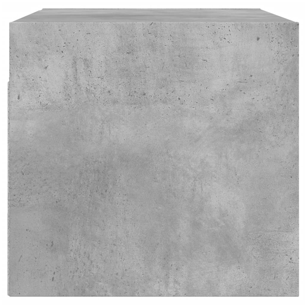vidaXL Mobile a Muro con Ante in Vetro Grigio Cemento 68,5x37x35 cm
