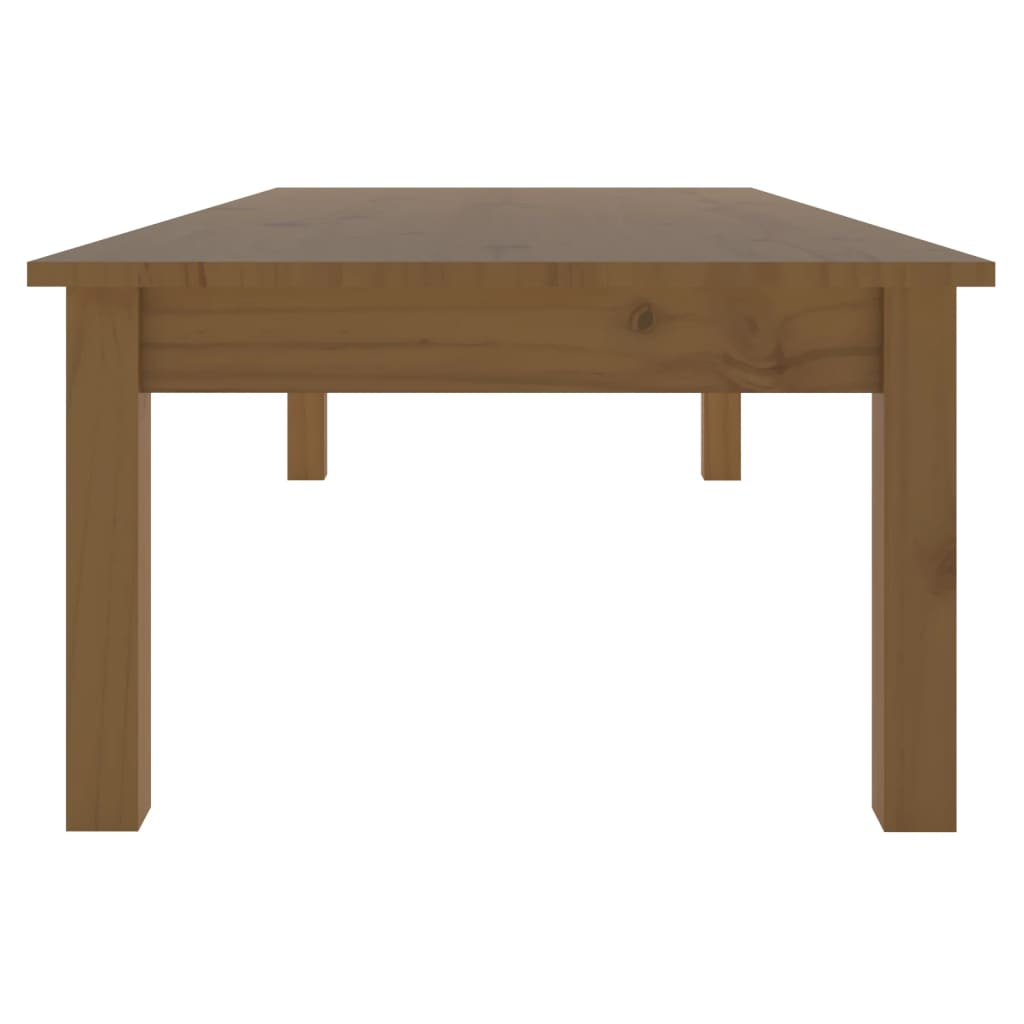 vidaXL Tavolino da Salotto Miele 110x50x30 cm Legno Massello di Pino