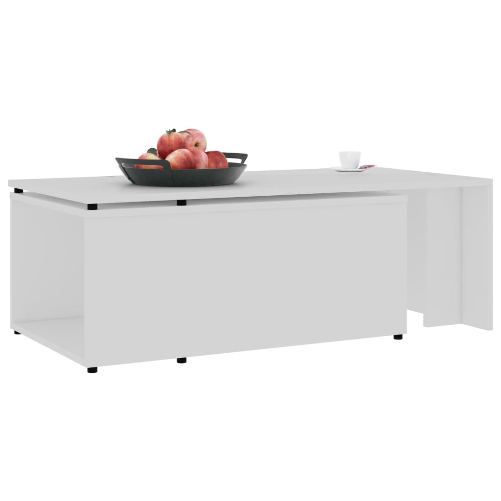 vidaXL Tavolino da Salotto Bianco 150x50x35 cm in Legno Multistrato