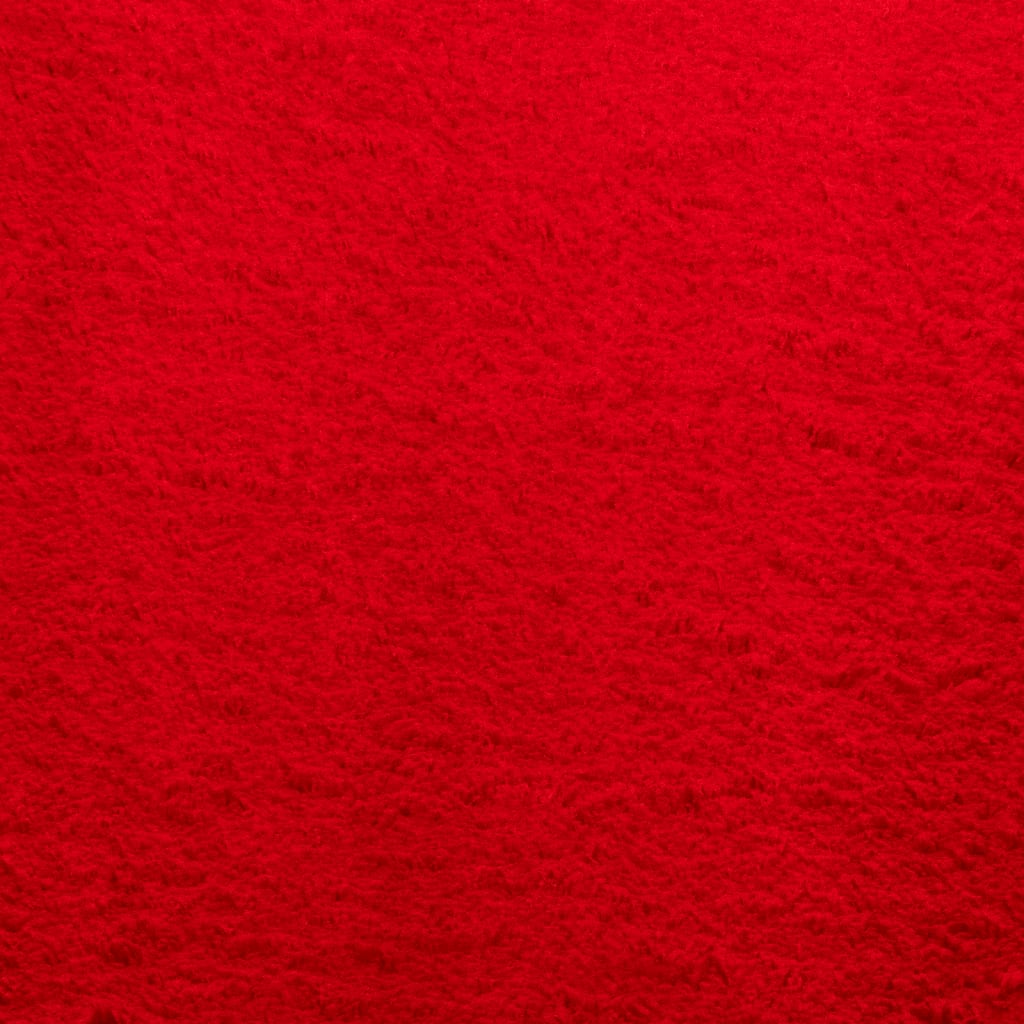 vidaXL Tappeto a Pelo Corto HUARTE Morbido e Lavabile Rosso 60x110 cm
