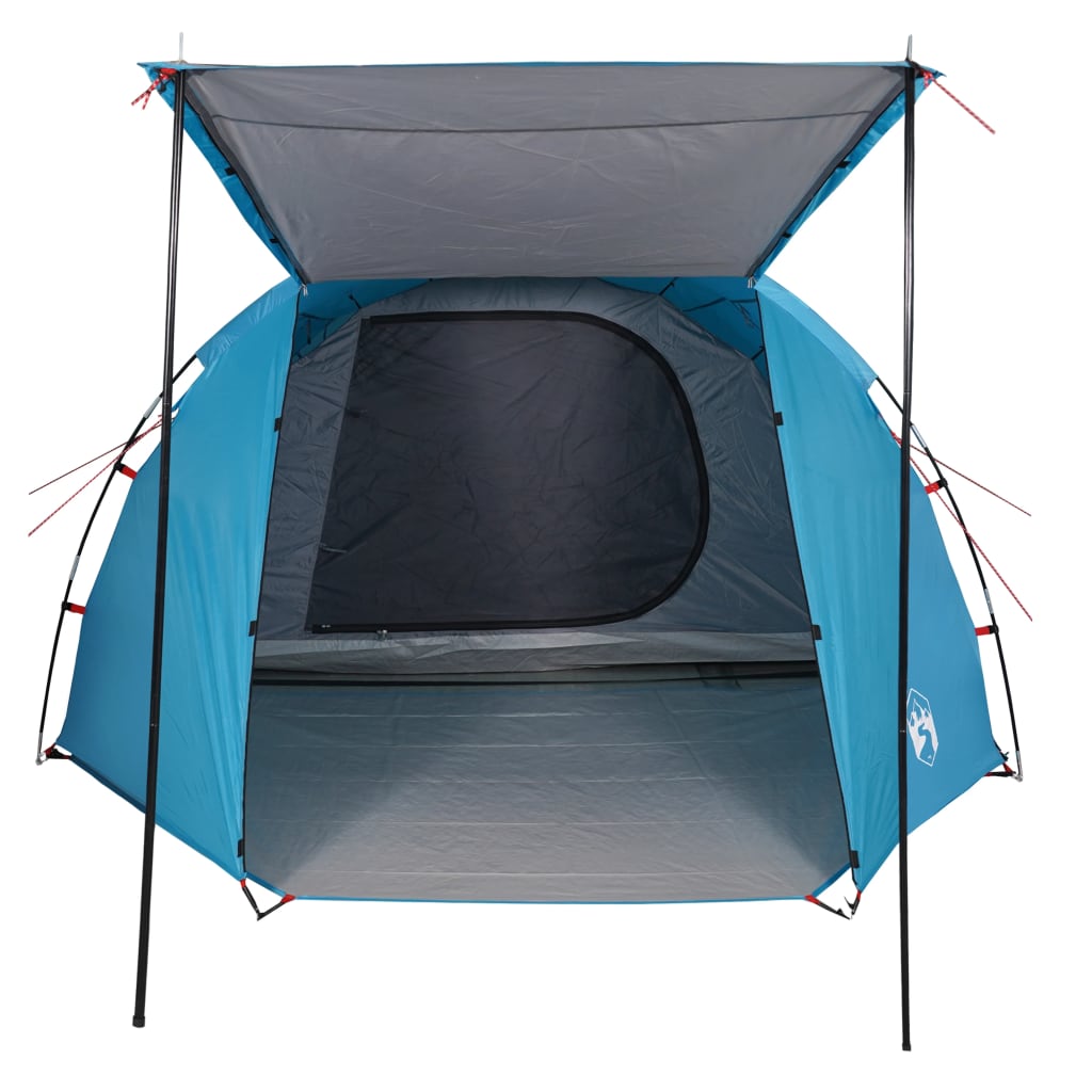vidaXL Tenda da Campeggio per 4 Persone Blu Impermeabile