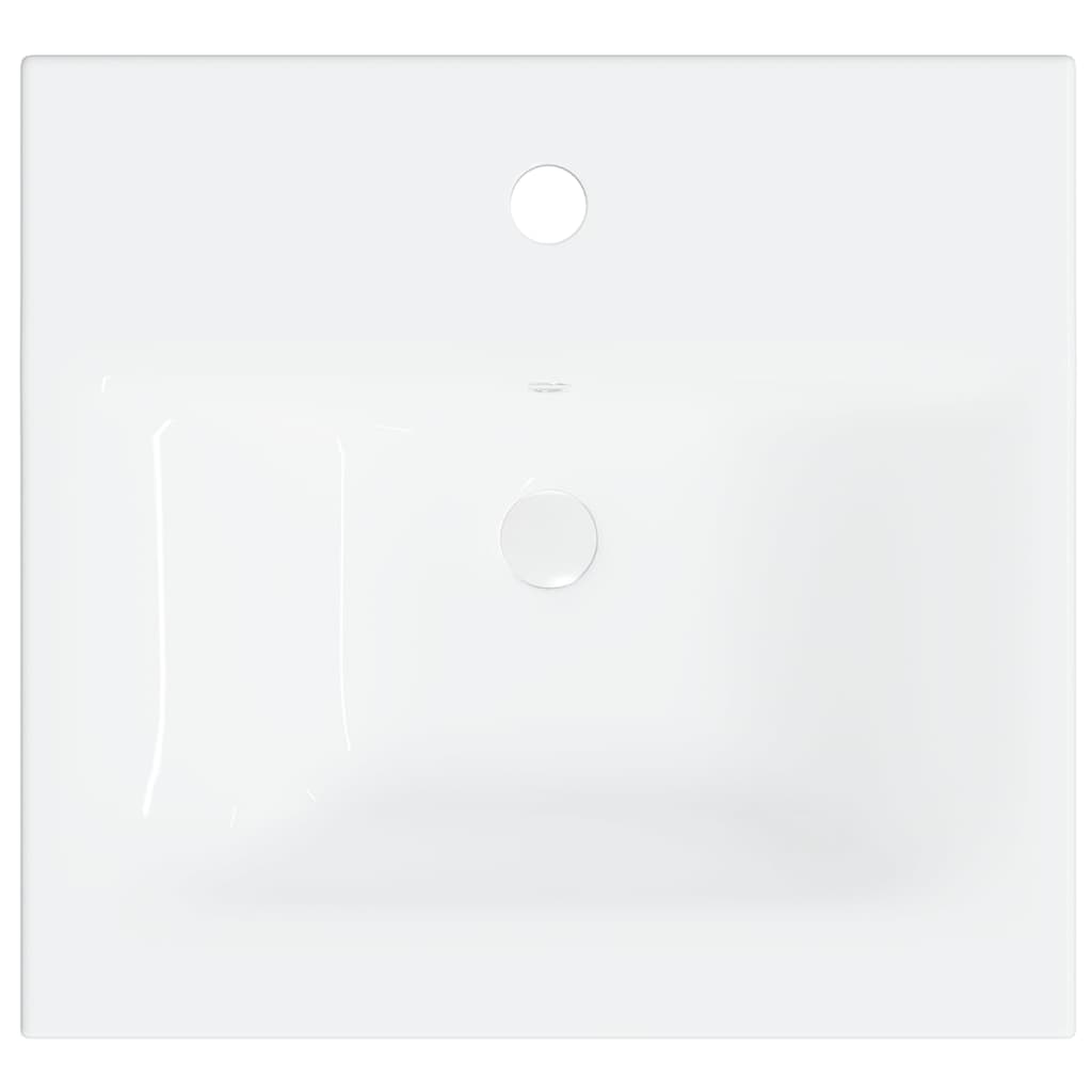 vidaXL Mobile con Lavabo Integrato Bianco Lucido in Legno Multistrato