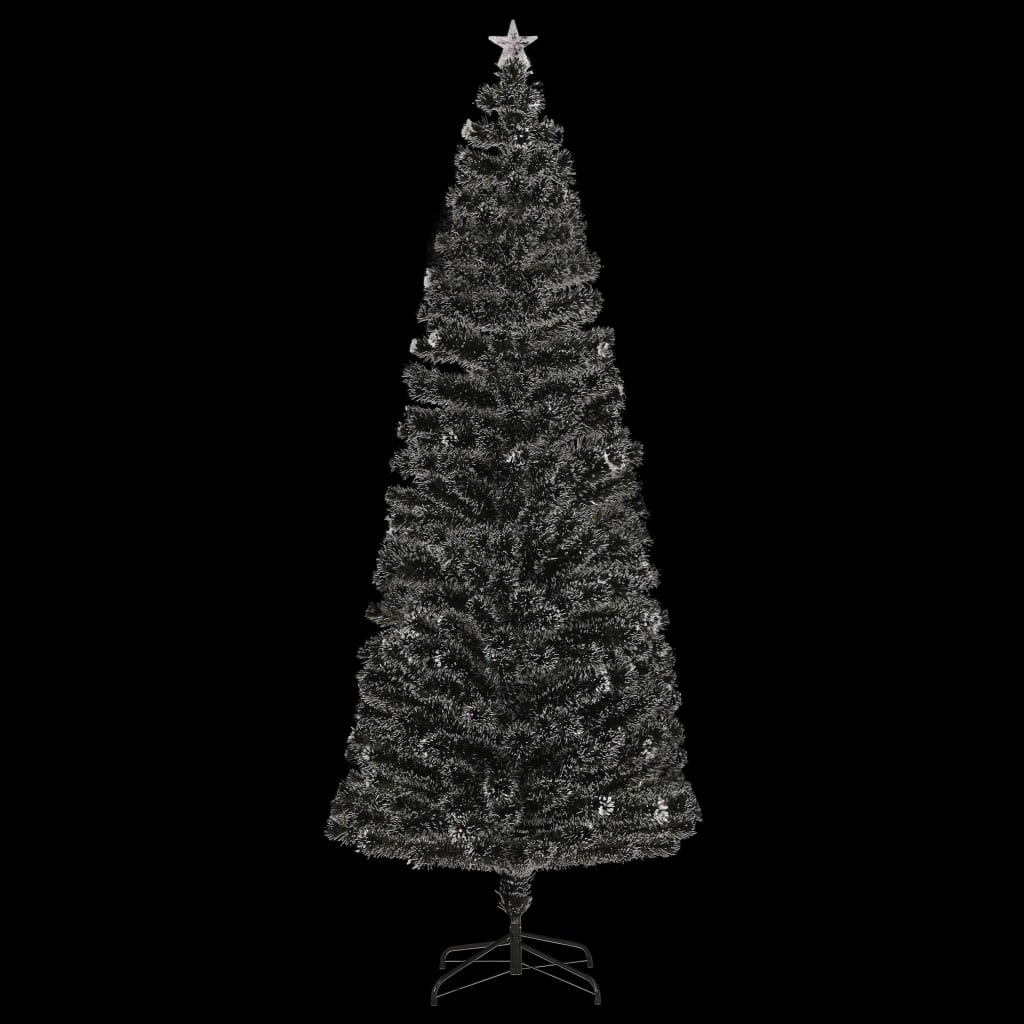 vidaXL Albero di Natale Preilluminato con Supporto 240 cm Fibra Ottica