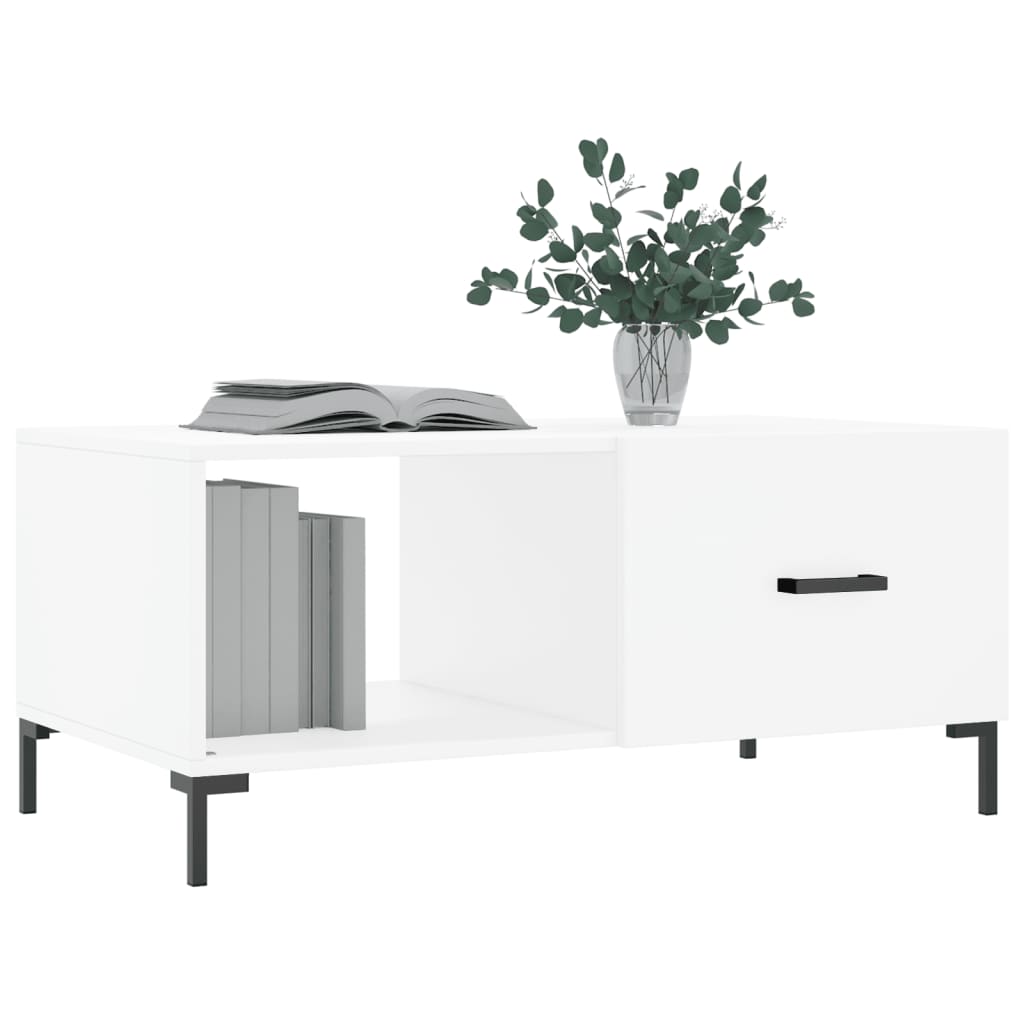 vidaXL Tavolino da Salotto Bianco 90x50x40 cm in Legno Multistrato