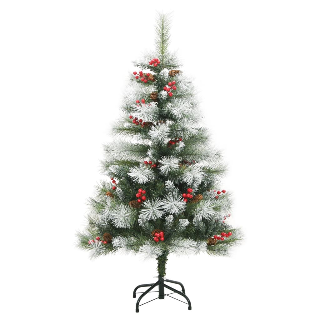 vidaXL Albero Natale Incernierato con 150 LED e Palline 120 cm