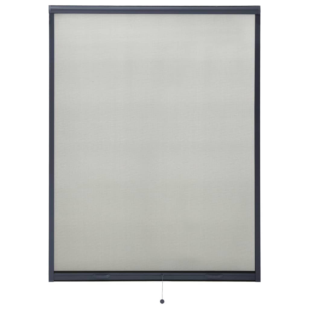 vidaXL Zanzariera Avvolgibile per Finestre Antracite 130x170 cm