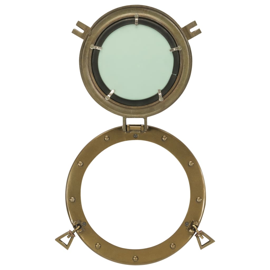 vidaXL Specchio da Parete Design Oblò Ø30 cm in Alluminio e Vetro