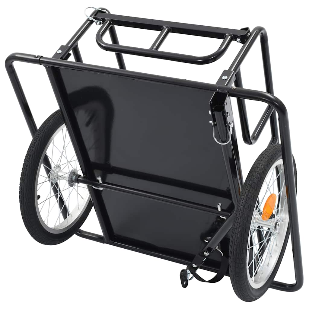vidaXL Rimorchio Bici per Trasporto Merci 130x73x48,5cm Acciaio Nero |  vidaXL.it