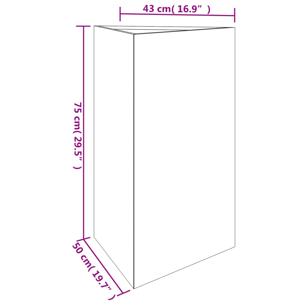 vidaXL Fioriera da Giardino 50x43x75 cm in Acciaio Corten