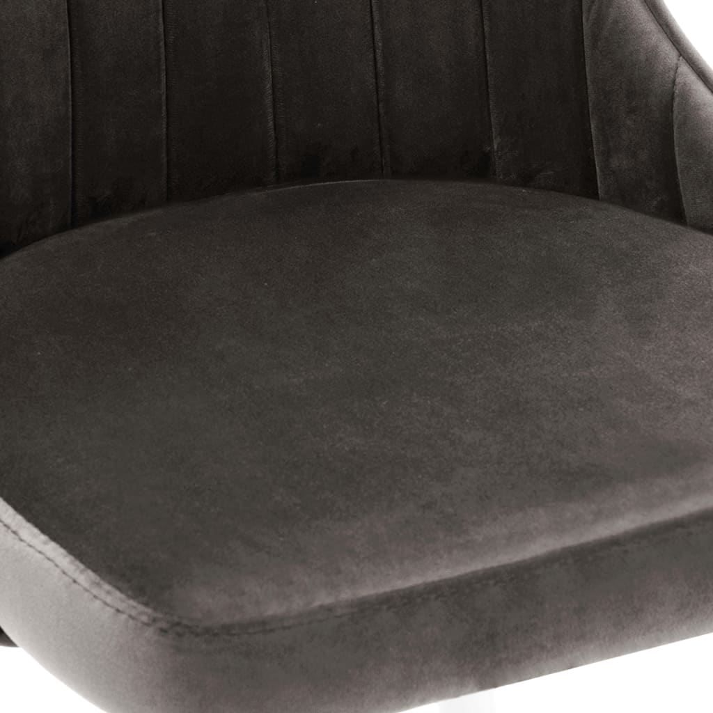 323053 vidaXL Dining Chairs 2 pcs Dark Grey Velvet