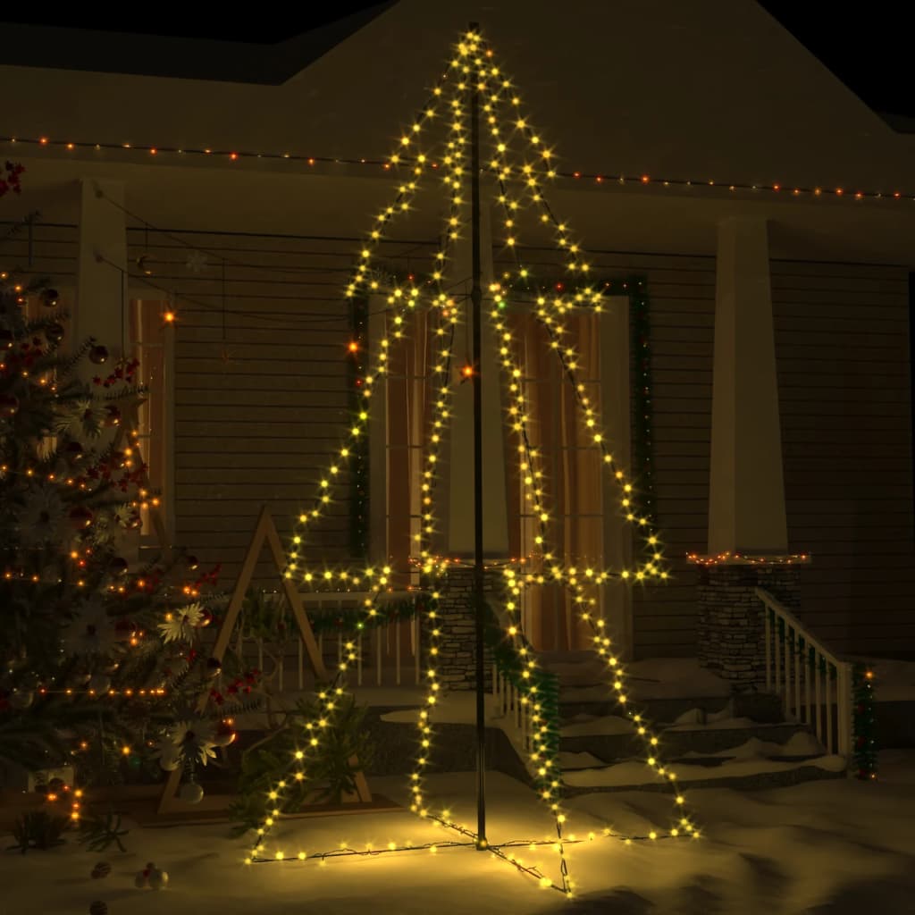vidaXL Albero di Natale a Cono 300 LED per Interni Esterni 120x220 cm