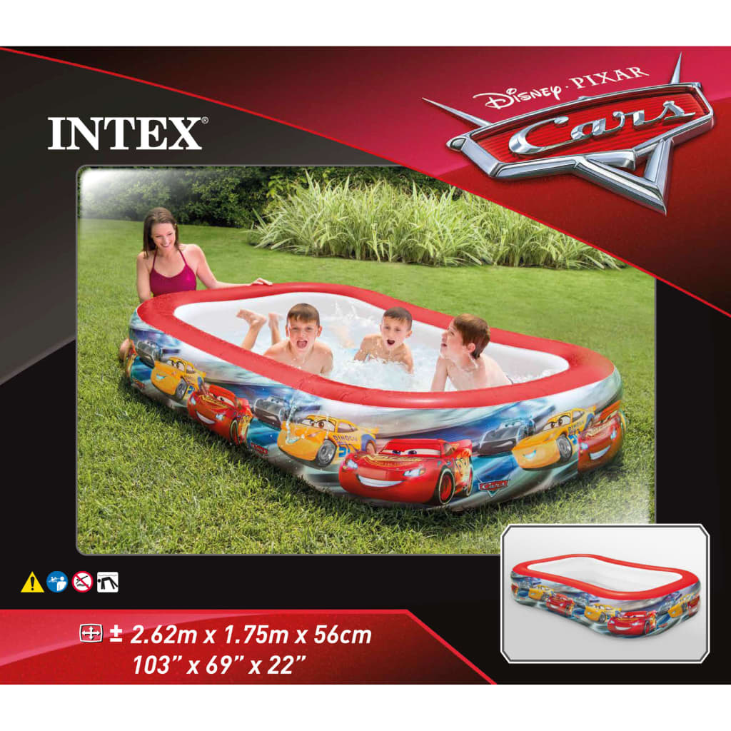Intex Piscina Cars Swim Center Multicolore 262x175x56 cm