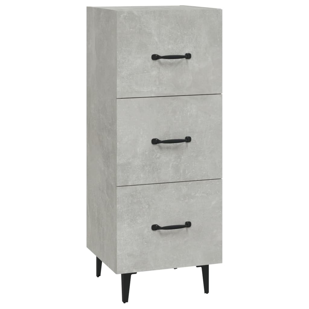 Credenza Grigio Cemento 69,5x34x90 cm in Legno Multistrato