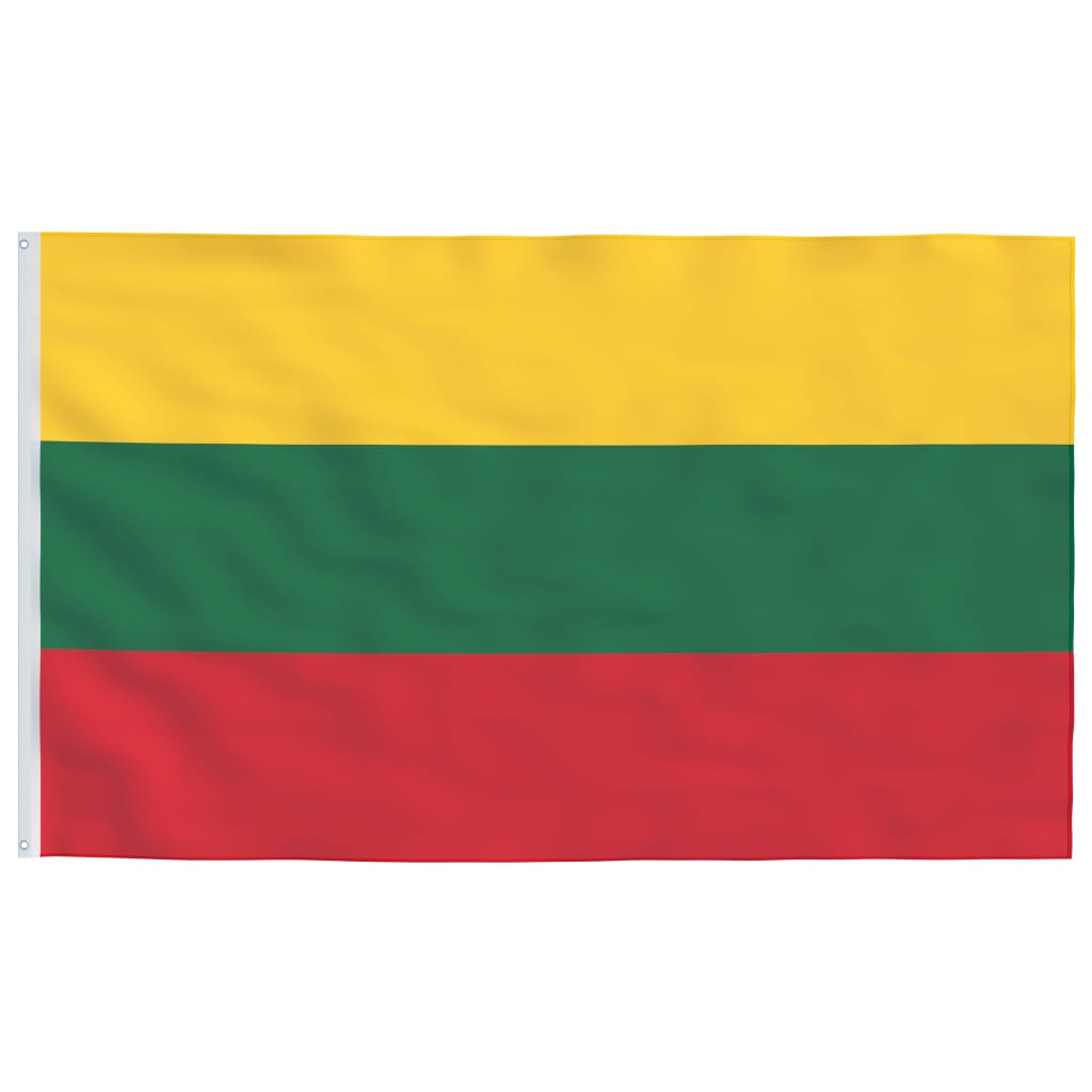 vidaXL Bandiera della Lituania con Pennone in Alluminio 6,2 m