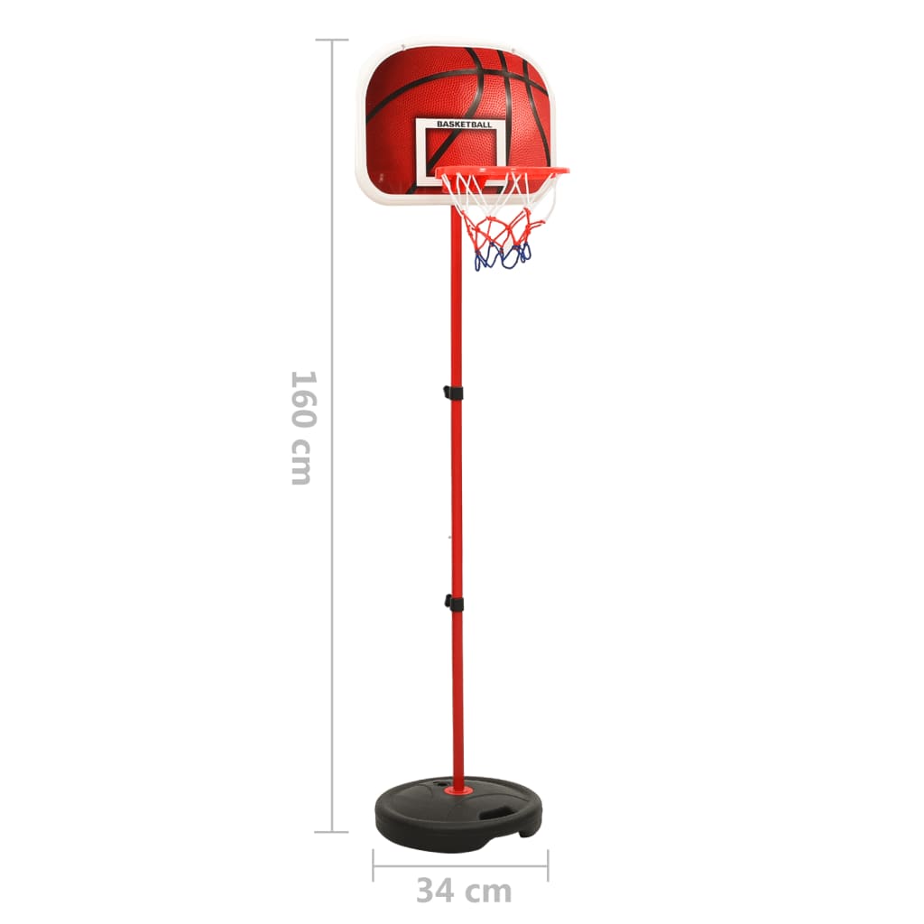 vidaXL Set da Basket Regolabile per Bambini 160 cm