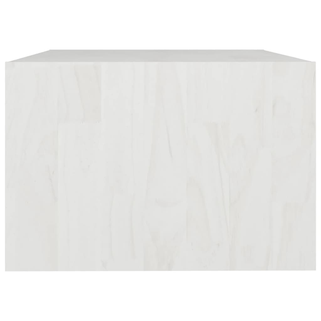 vidaXL Tavolino da Salotto Bianco 75x50x33,5 cm Legno Massello di Pino