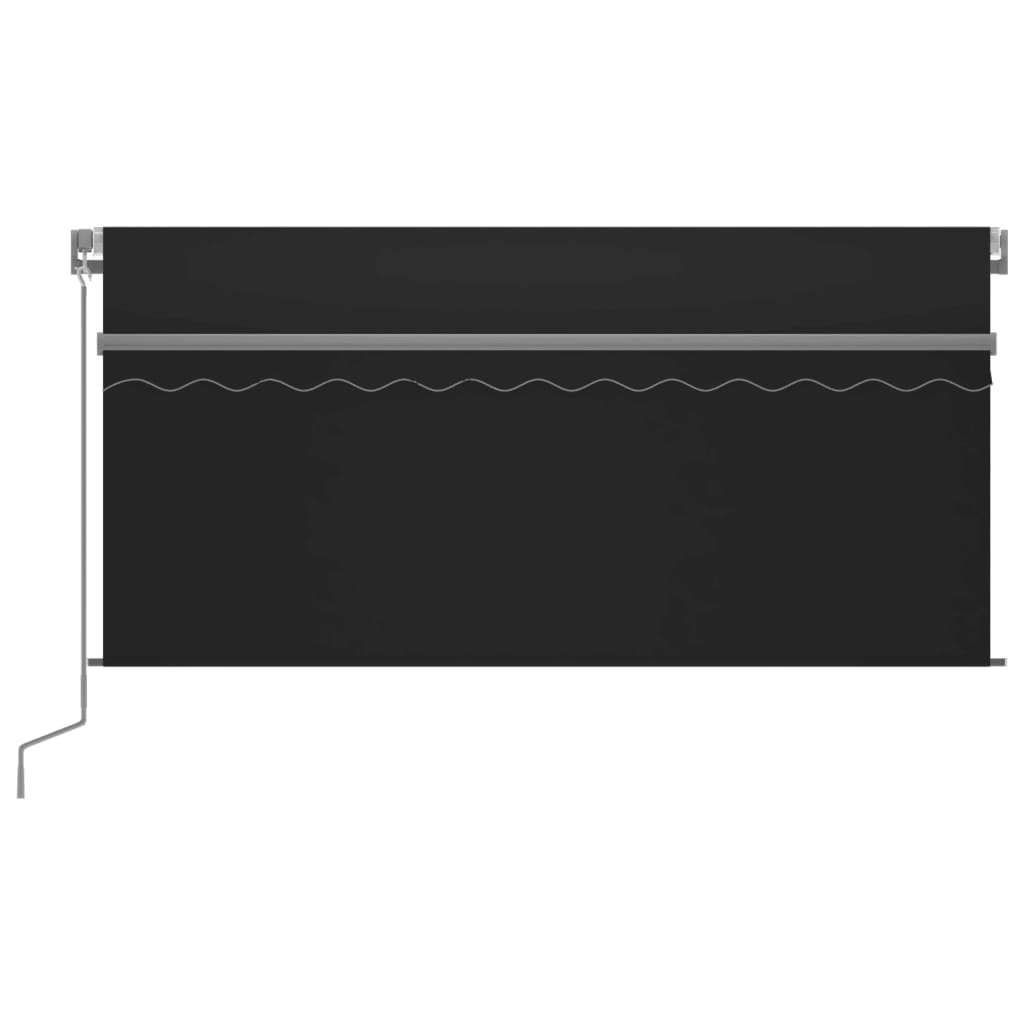 vidaXL Tenda da Sole Retrattile Manuale con LED 3x2,5 m Antracite