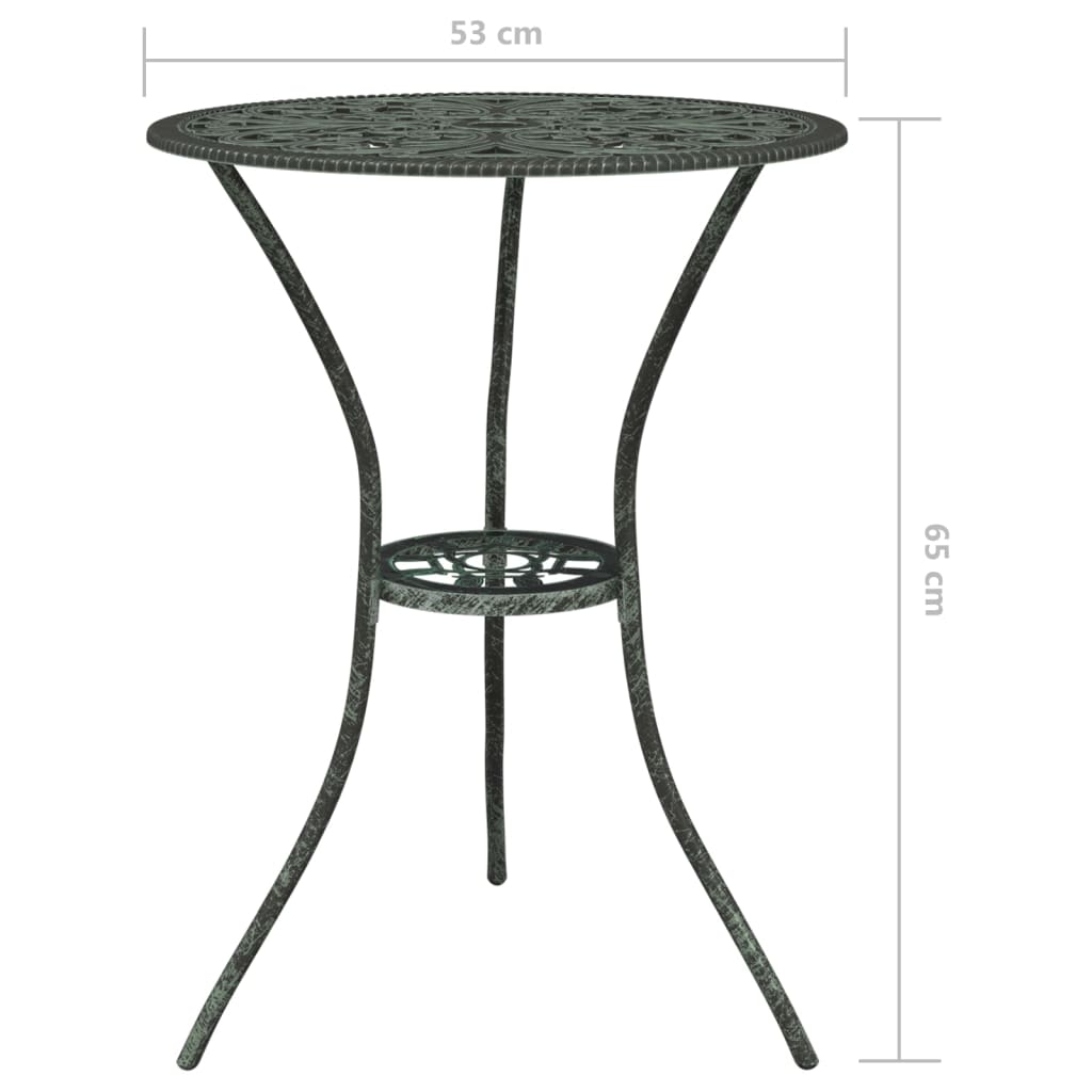 Tavolo Da Bistrot Pieghevole VidaXL – Plastica Verde, Diametro 70 Cm, Per Giardino E Balcone - 2