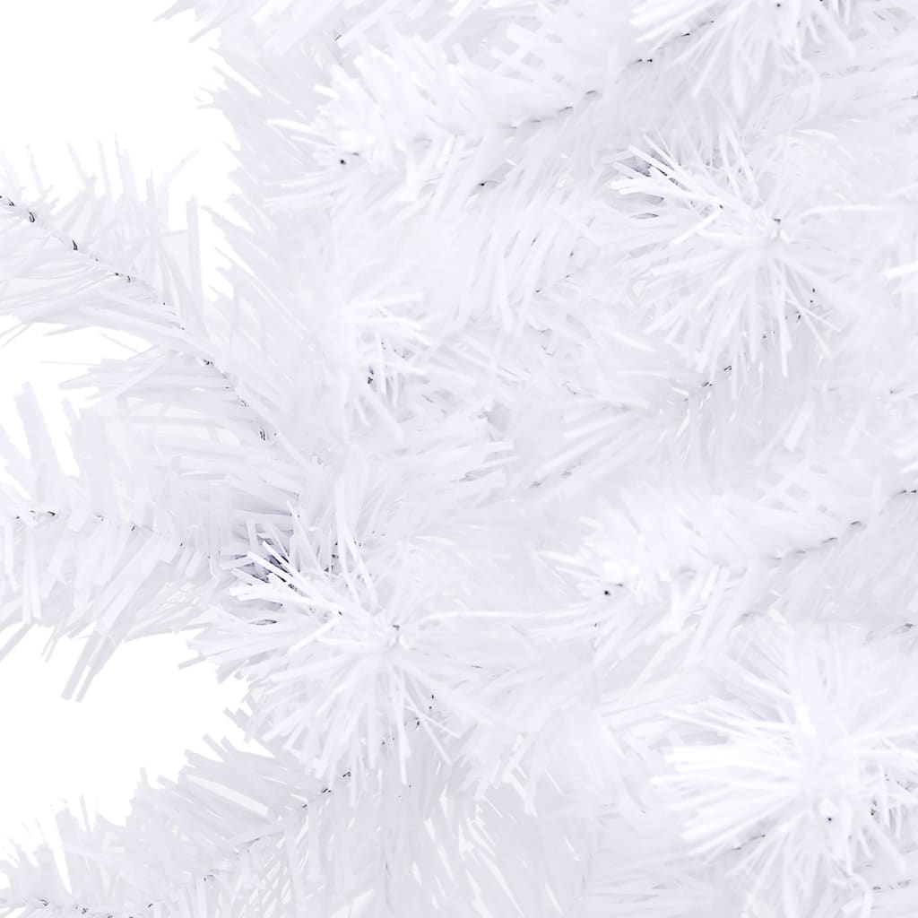 vidaXL Albero Natale per Angolo con LED e Palline Bianco 120 cm PVC