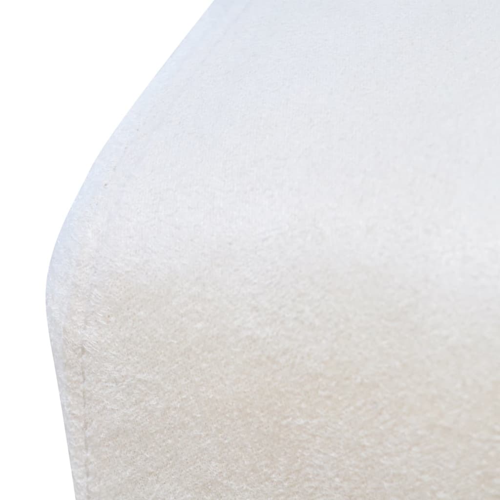 vidaXL Sedie da Pranzo 4 pz Bianco Crema in Tessuto