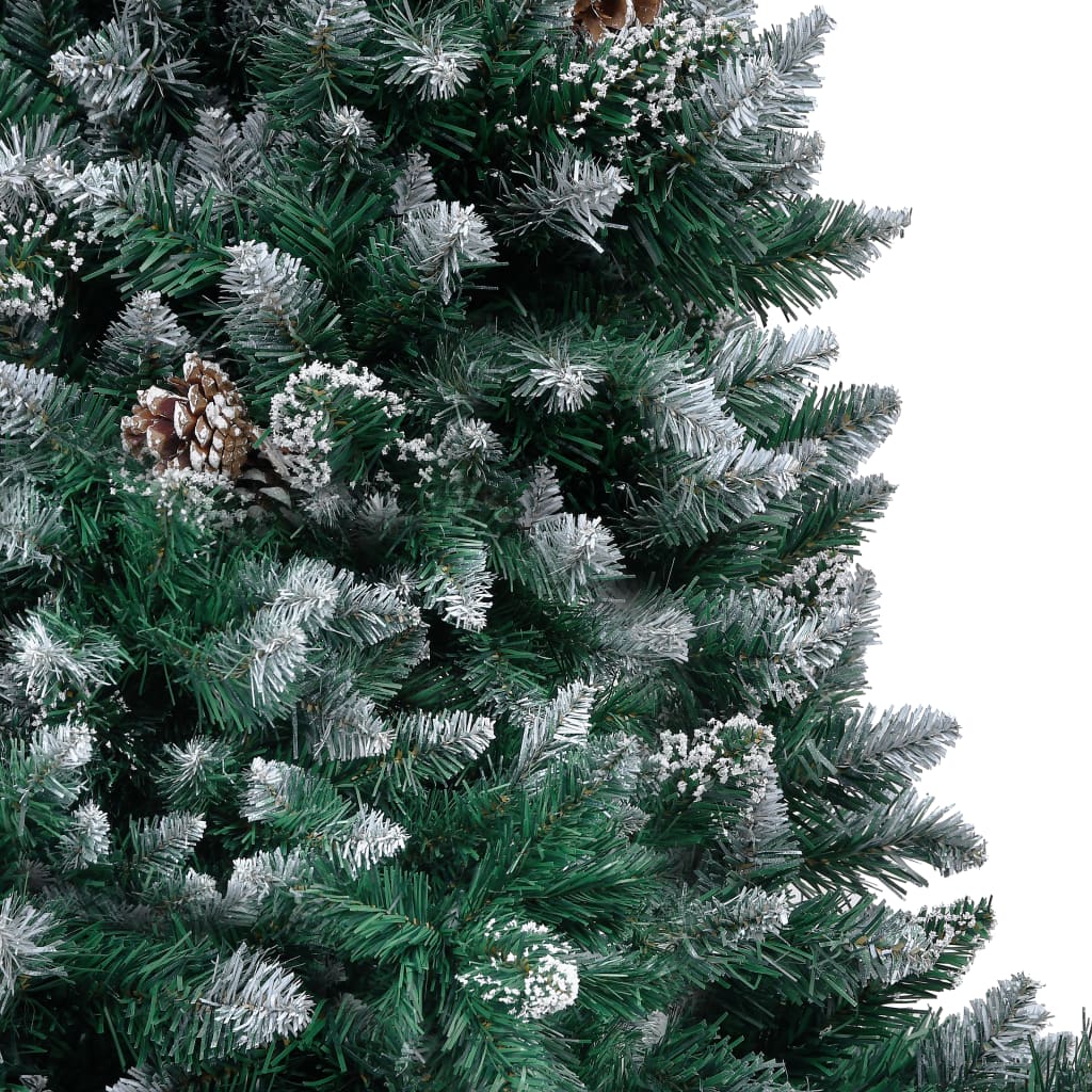 vidaXL Albero di Natale Artificiale con Pigne e Neve Bianca 150 cm