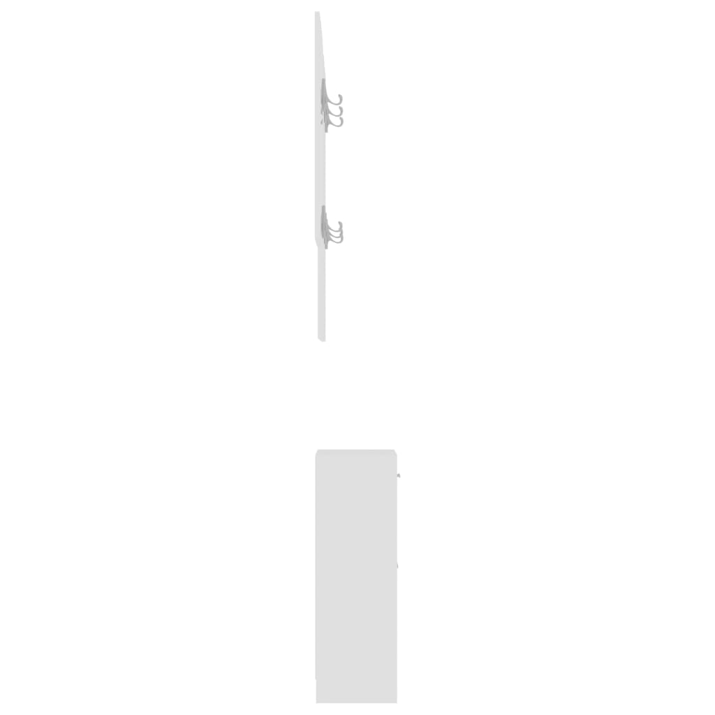 vidaXL Set Mobile da Ingresso Bianco 100x25x76,5 cm Legno Multistrato