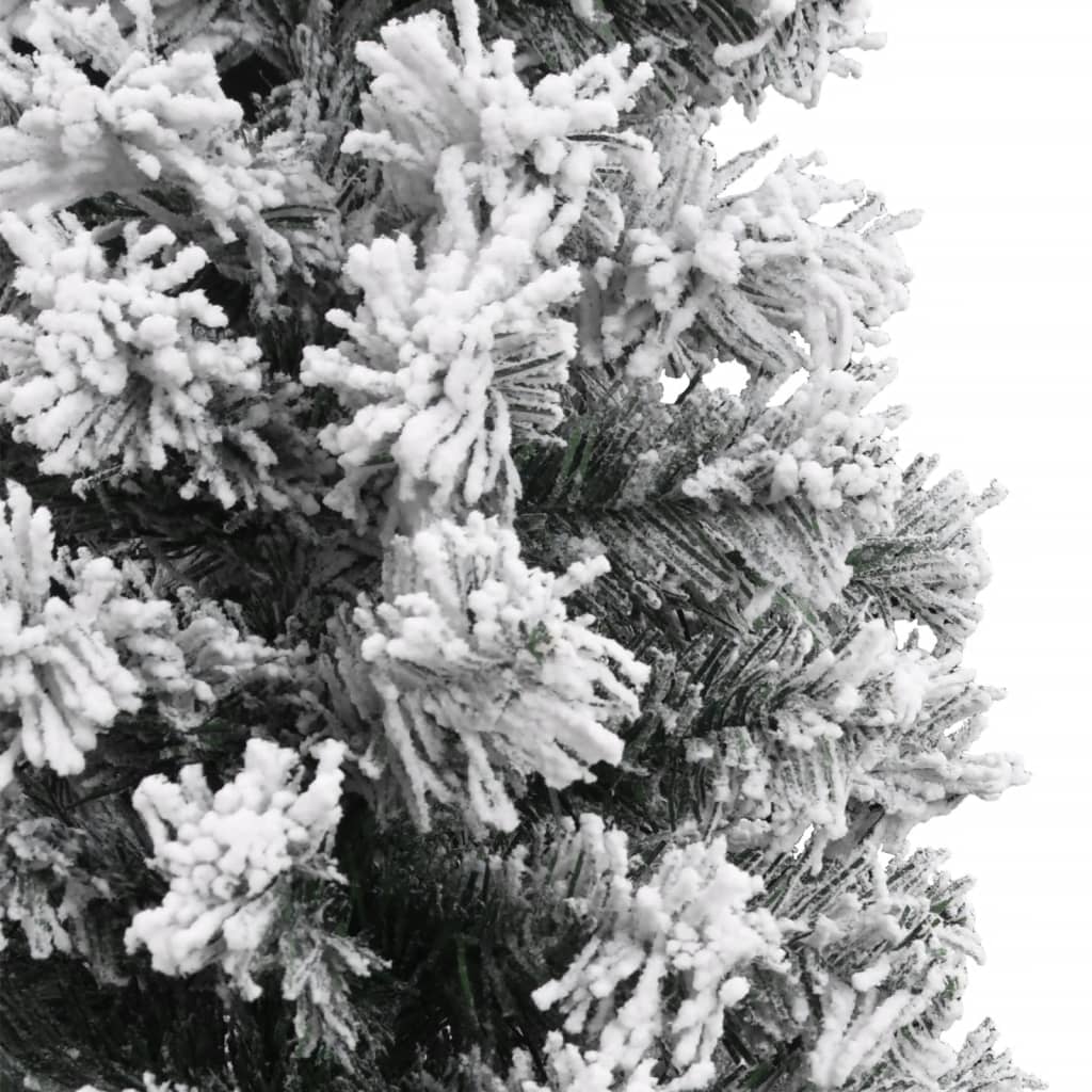 vidaXL Albero di Natale Artificiale con Neve Fioccata Verde 150 cm PVC