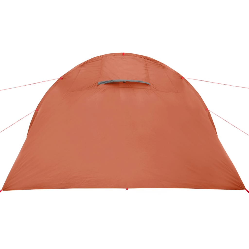 vidaXL Tenda da Campeggio a Tunnel per 4 Persone Grigio e Arancione