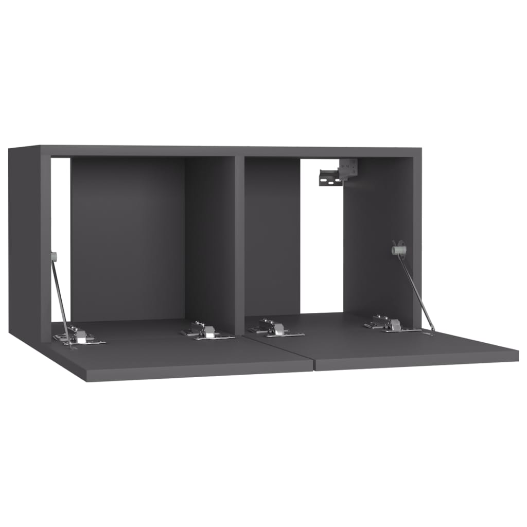 Mobile Porta TV (AxLxP) 61 x 120 x 35 cm Consolle Basso con Scomparti Aperti Tel