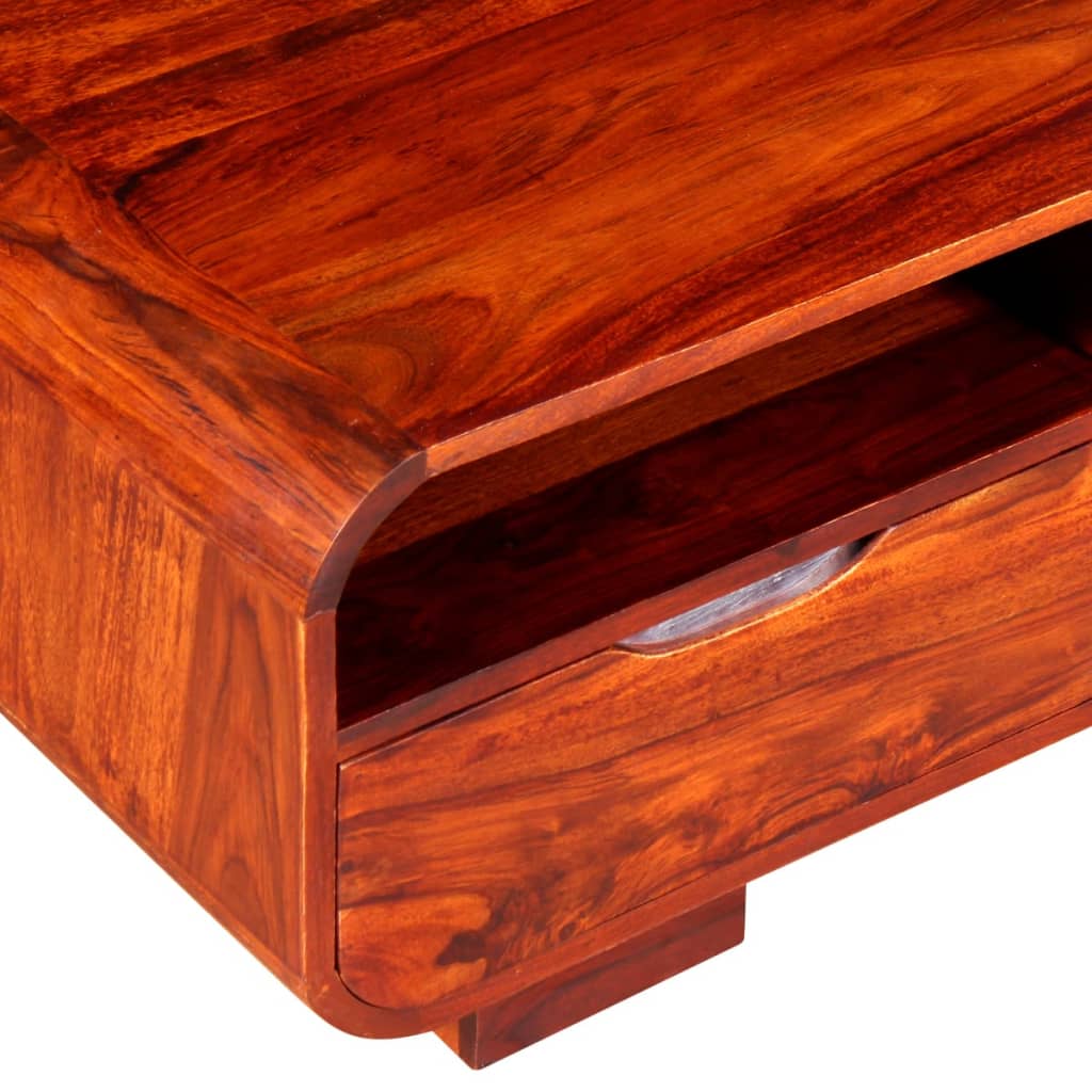 vidaXL Tavolino da Salotto in Legno Massello di Sheesham 90x40x35 cm