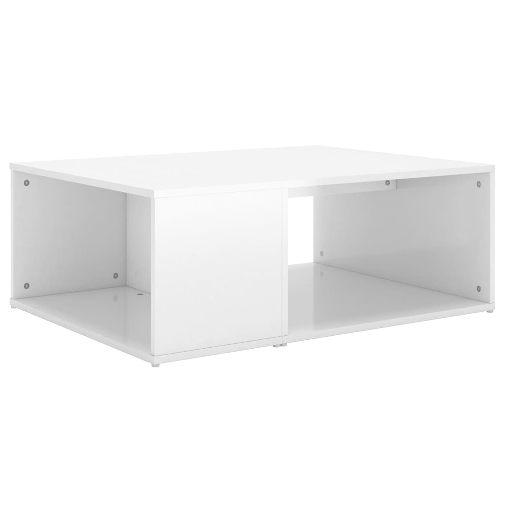 vidaXL Tavolino da Salotto Bianco Lucido 90x67x33 cm Legno Multistrato