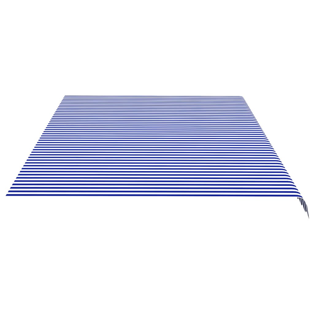 vidaXL Tessuto di Ricambio per Tenda da Sole Blu e Bianco 6x3,5 m