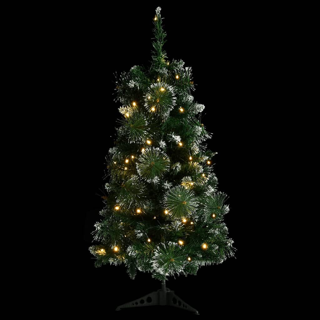 vidaXL Albero di Natale Preilluminato con Supporto Verde 90 cm in PVC