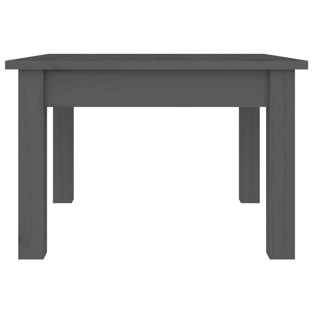 vidaXL Tavolino da Salotto Grigio 45x45x30 cm Legno Massello di Pino