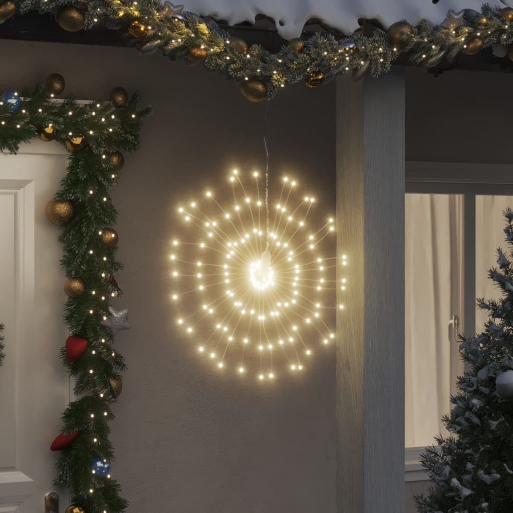 vidaXL Illuminazioni di Natale Galassia 140 LED 4pz Bianco Caldo 17 cm